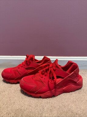 Red Huaraches Athletic Sneakers